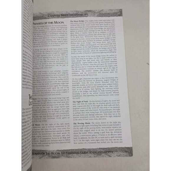 Slaves Of The Moon Essential Guide to Lycanthropes Rages of Legend d20 2004 Good - Picture 10 of 12